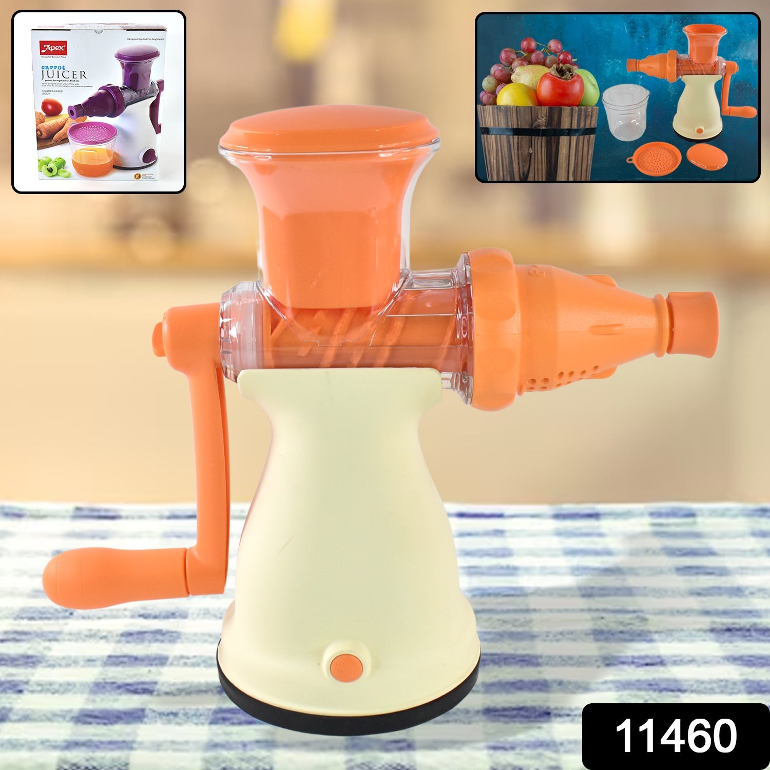 Apex Manual Carrot and Fruit Juicer – Heavy-Duty (1 Pc With Glass) Apex Manual Carrot and Fruit Juicer – Heavy-Duty (1 Pc With Glass)